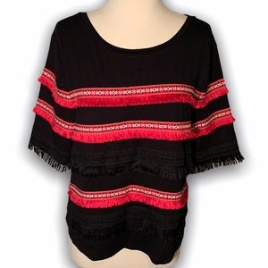Fringed - Grace Elements Top, XL